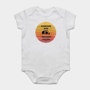 Husband  Dad Trucker Legend Baby Bodysuit